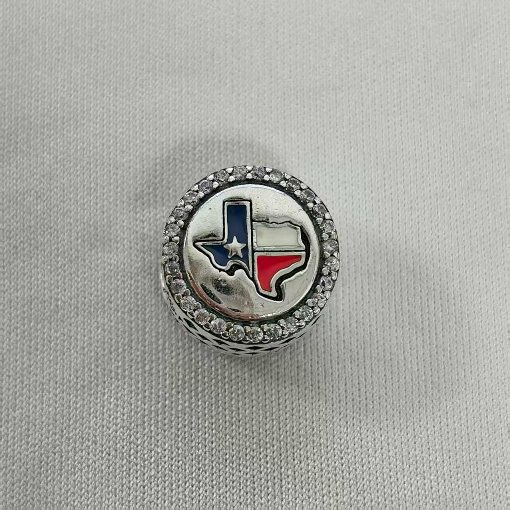 Pandora Texas Map Charm, S925 Silver Jewelry